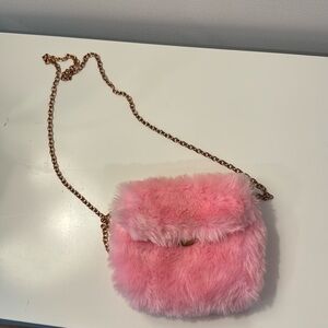 Crew Cuts Pink Fuzzy Bag